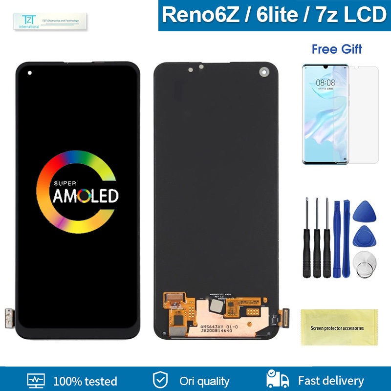 <พร้อมกรอบ> จอ Lcd OPPO Reno 6Z Reno 7Z 5G หน้าจอ แท้ OLED/Amoled