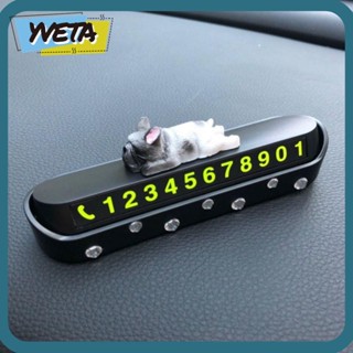 Yveta การ์ดจอดรถชั่วคราว หมายเลขโทรศัพท์ ABS 13x2.5 ซม. ทนทาน อุปกรณ์เสริม สําหรับรถยนต์