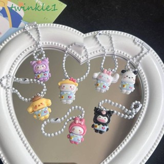 Twinkle1 พวงกุญแจเรซิ่น จี้รูปแมว Cinnamoroll Pachacco My Melody Kuromi แฟชั่น สําหรับรถยนต์