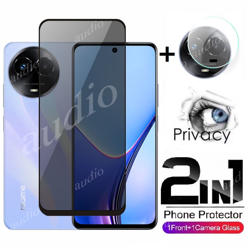 2in1 ฟิล์มกระจกนิรภัยกันรอยหน้าจอ พร้อมเลนส์กล้อง กันส่อง สําหรับ Realme 11x 11 5G NFC 4G 2023 Realme 11x5G Realme11x