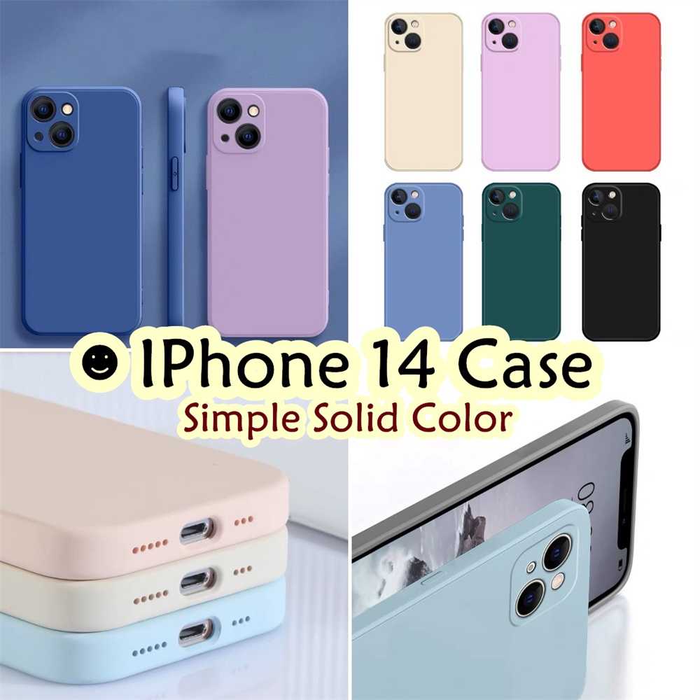 YoshidaFor IPhone 14 Case Sense of Premium Silicone Full Case Classic Solid Color Phone Case Cover