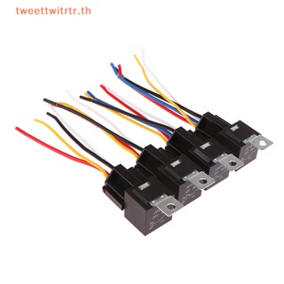 Trwitr รีเลย์รถยนต์ 4/5 Pin 40A DC 12V/24V กันน้ํา สําหรับเครื่องปรับอากาศ 1 ชิ้น