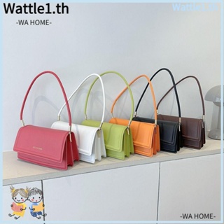 Wttle กระเป๋าสะพายไหล่ ใต้วงแขน หนัง PU สีพื้น เรียบง่าย สําหรับผู้หญิง