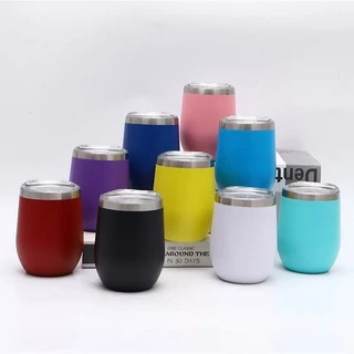 แก้วทรงไข่สแตนเลส304 12oz แก้วเยติสแตนเลส เก็บความเย็นร้อนสีสวยให้เลือกง่ายต่อการพกพา