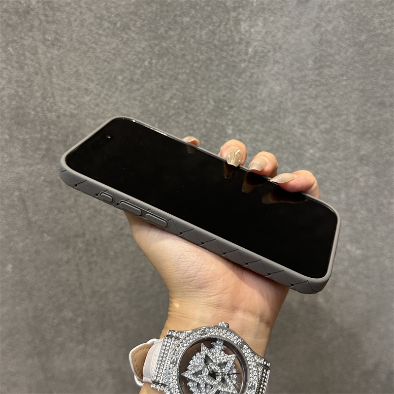 ใหม่ เคสโทรศัพท์มือถือ ไทเทเนียมถัก กันกระแทก กันตก ป้องกันเต็มเครื่อง กระจายความร้อน สีเทา สําหรับ iPhone 15 11 12 13 14 15 Pro Max 11 15 plus - รูปที่ 3