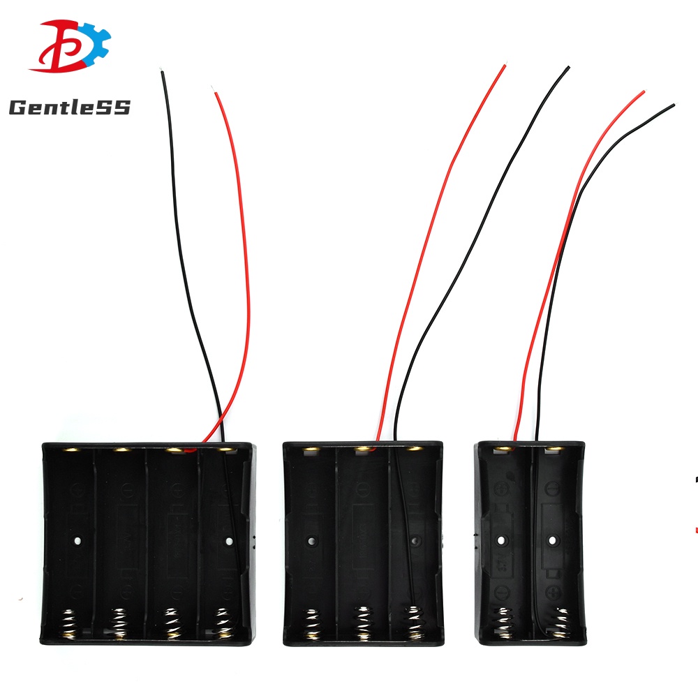 กล่องเก็บแบตเตอรี่ พลาสติก 18650 2 3 4 ช่อง 3.7V DIY พร้อมตะกั่วเชื่อมต่อ