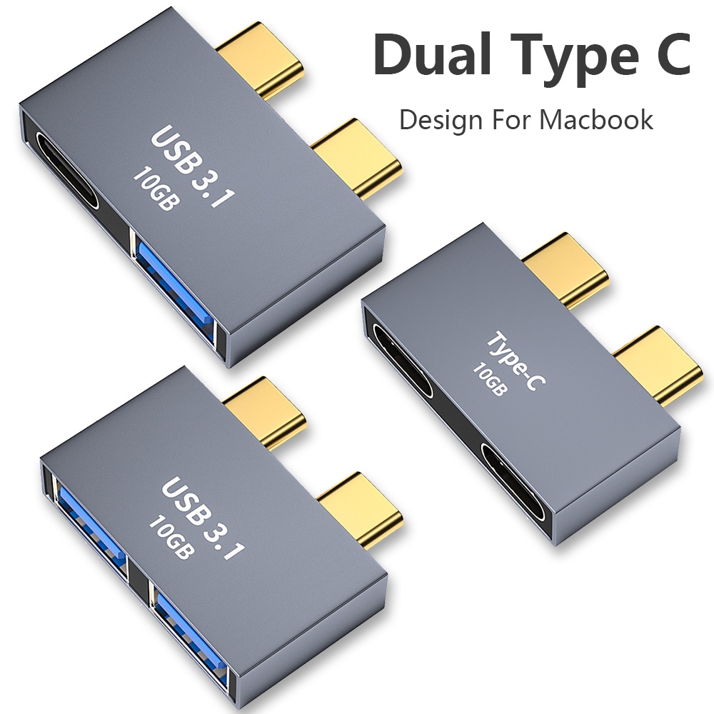 อะแดปเตอร์แปลง dual Type C USB C เป็น USB 3.1 ชาร์จเร็ว สําหรับแล็ปท็อป MacBook Pro M1 M2