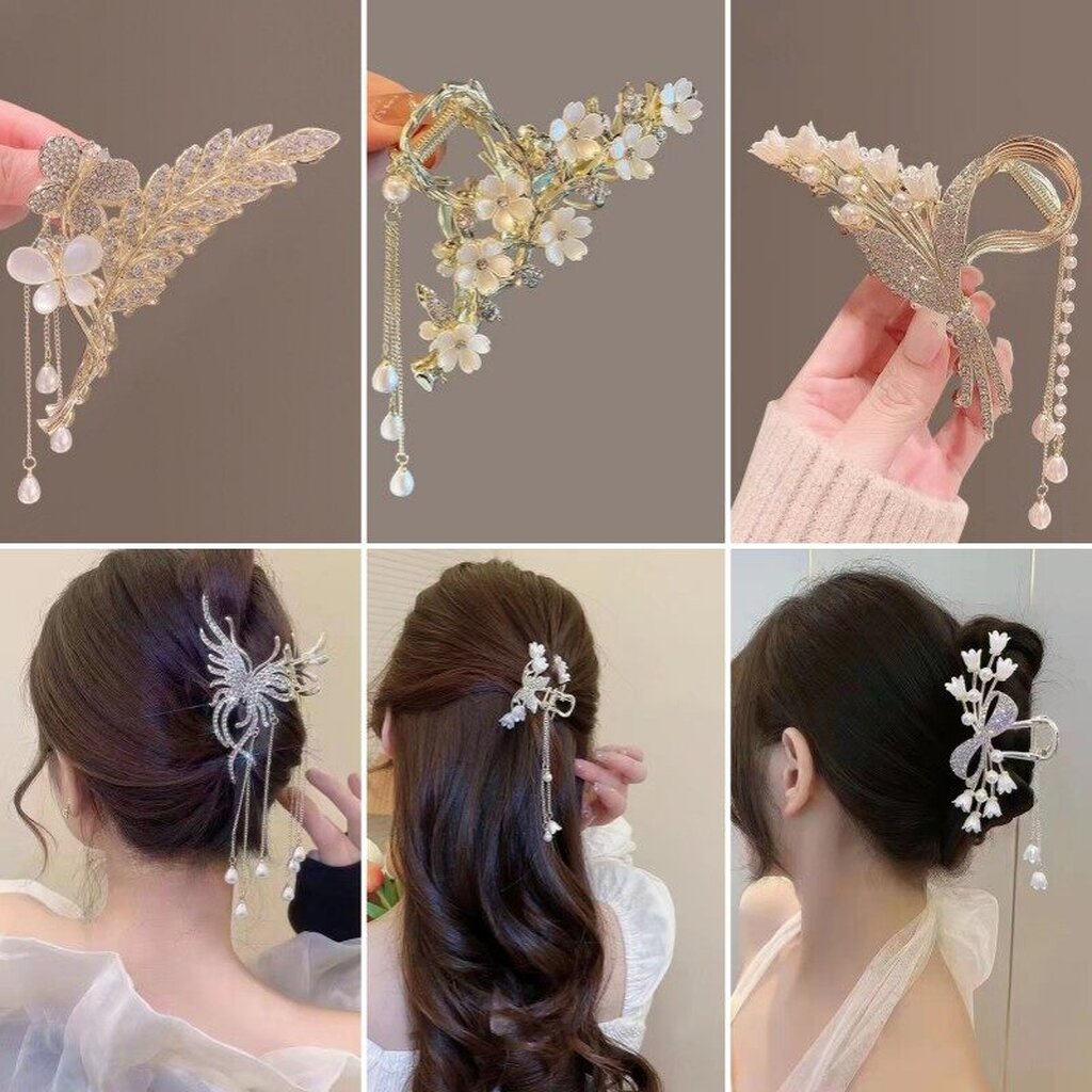 26CHAYA✨ หนีบผม ดอกไม้ ผีเสื้อ ประดับพลอย มุก เรียบ หรู ดูดี กิ๊บติดผมผู้หญิง