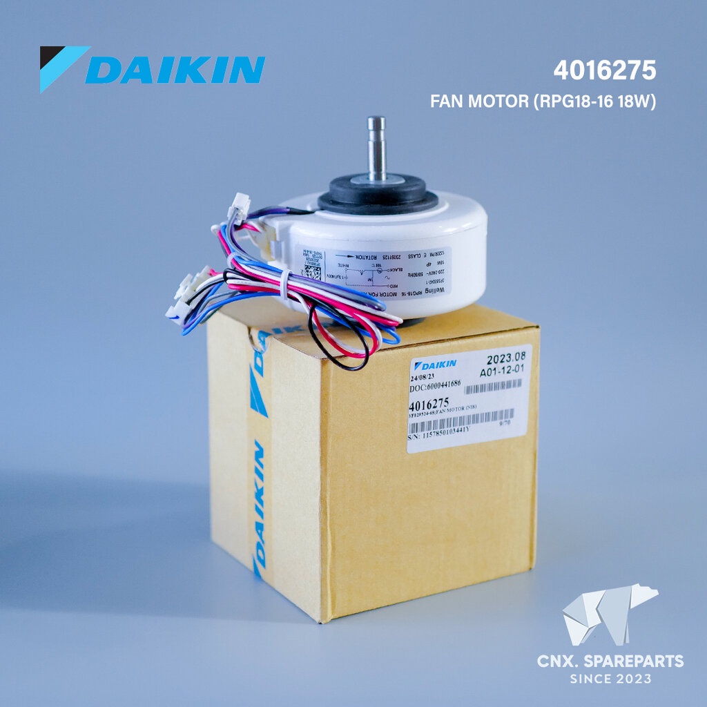 4016275 (4014393L,1602517L) มอเตอร์แอร์ Daikin มอเตอร์แอร์ไดกิ้น มอเตอร์คอยล์เย็น RPG18-16 18W. อะไห