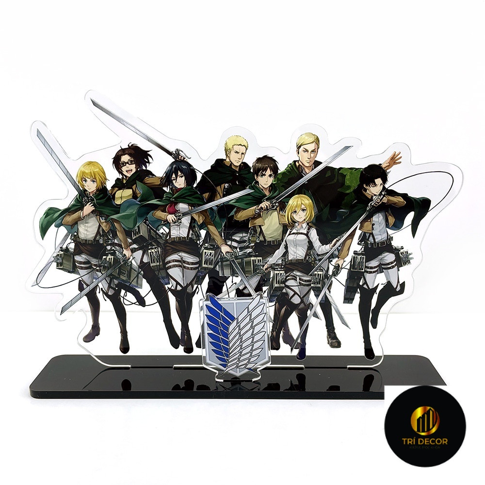 Standee รุ่น Anime Manga Attack on Titan Mikasa Eren Armin Levi Erwin Hange Study มุมอุปกรณ์ตกแต่งโต๊ะ