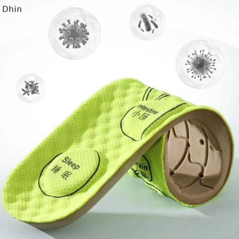 [Dhin] แผ่นรองพื้นรองเท้า ระบายอากาศ ระงับกลิ่น สําหรับรองเท้ากีฬา
