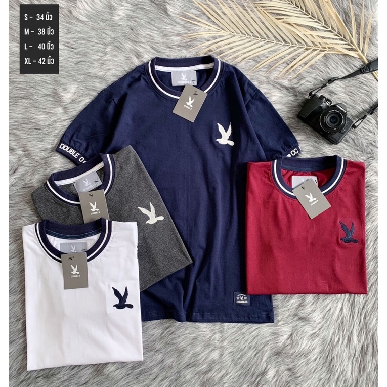 🔀เสื้อยืดแขนซุก สกรีนแขน CC-OO Cotton 100% (SMLXL) No.47