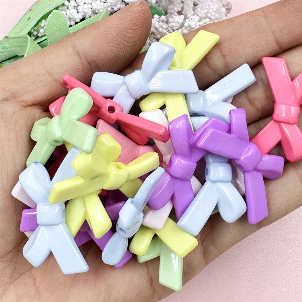 ลูกปัดอะคริลิค หลากสี 20.4*34.2 มม. สําหรับทําเครื่องประดับ สร้อยข้อมือ สร้อยคอ DIY 50 ชิ้น