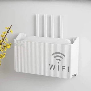 Router Wifiติดผนังกล่องจัดเก็บrouterไม่ต้องเจาะผนัง หรือเจาะก็ได้ กล่องเก็บเราเตอร์ ชั้นวางไวไฟติดผนัง