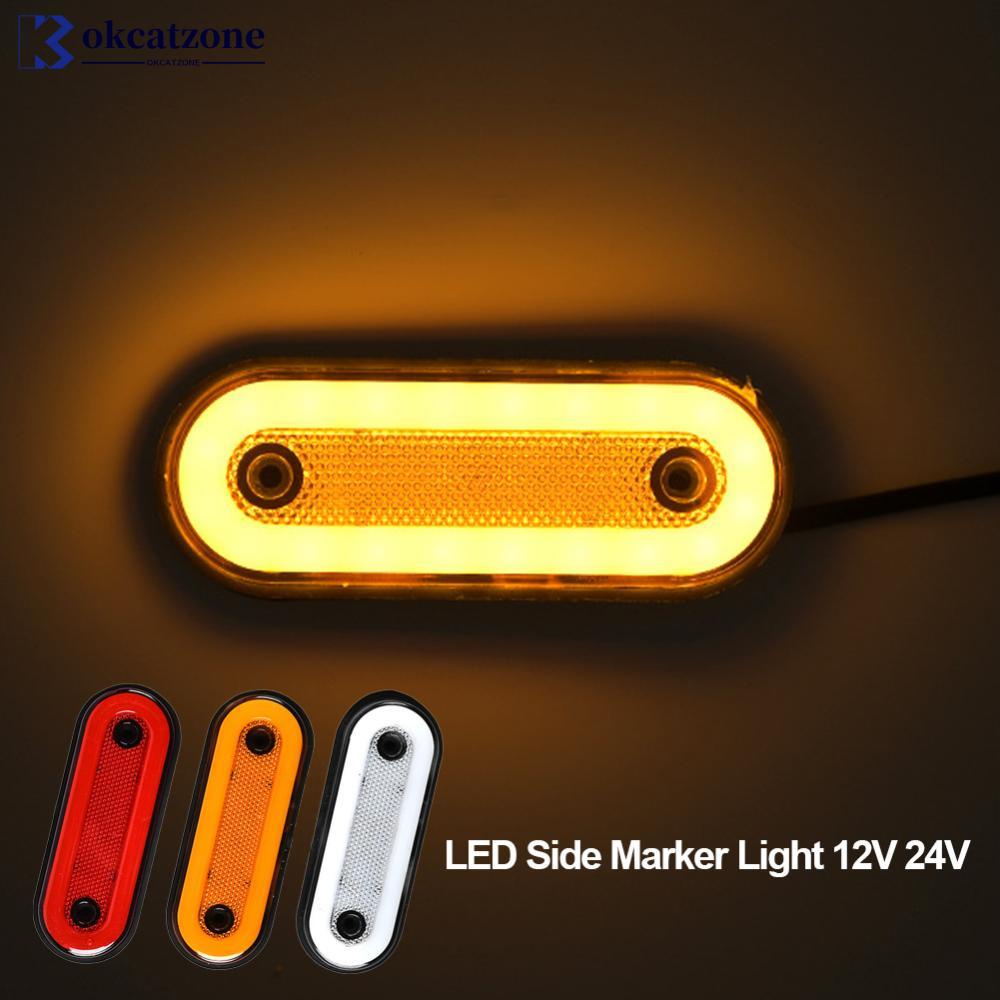 Okcatzone ไฟหรี่ LED 12V 24V พร้อมตัวยึด สําหรับรถบรรทุก รถพ่วง 1 ชิ้น A9P6