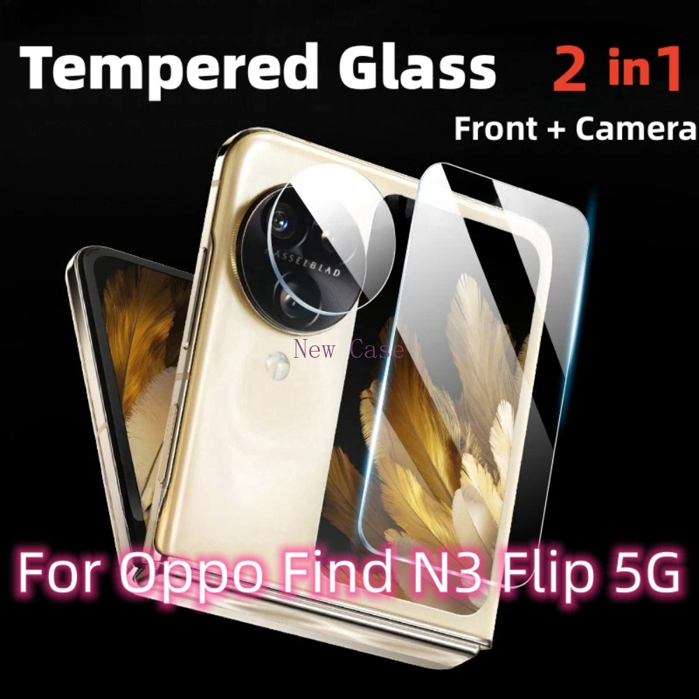 2in1 ฟิล์มกระจกนิรภัยกันรอยหน้าจอ HD แบบใส ไฮโดรเจล กันรอยเลนส์กล้อง สําหรับ Oppo Find N3 Flip N3Flip FindN3 OppoFindN3Flip 5G 2023