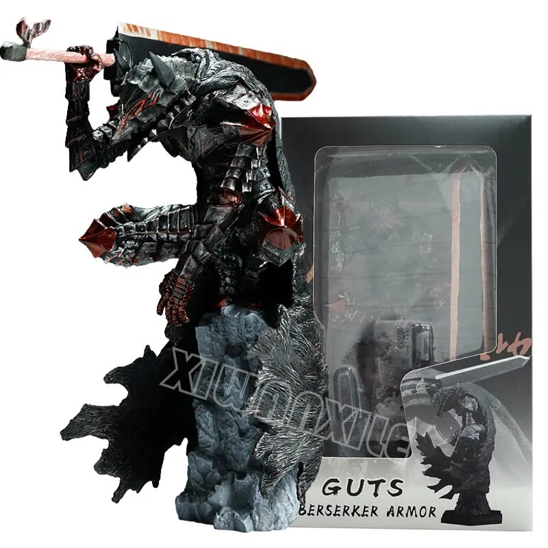 25cm Berserk Guts L Anime Figure Guts Berserker Armor Action Figure Berserk Black Swordsman Figurine