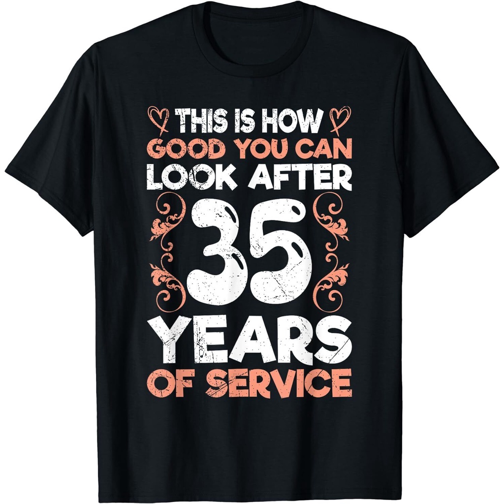 Service Anniversary 35 Years Of Work College T-Shirt Xs-3Xl