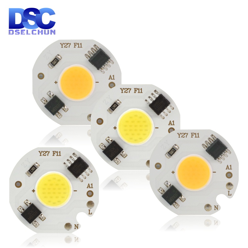Dselchun 3W 5W 7W 10W LED COB ชิป 220V สมาร์ท IC ไม่จําเป็นต้องไดร์เวอร์หลอดไฟ LED โคมไฟสําหรับน้ําท่วมสปอตไลท์ดาวน์ไลท์ Diy แสง