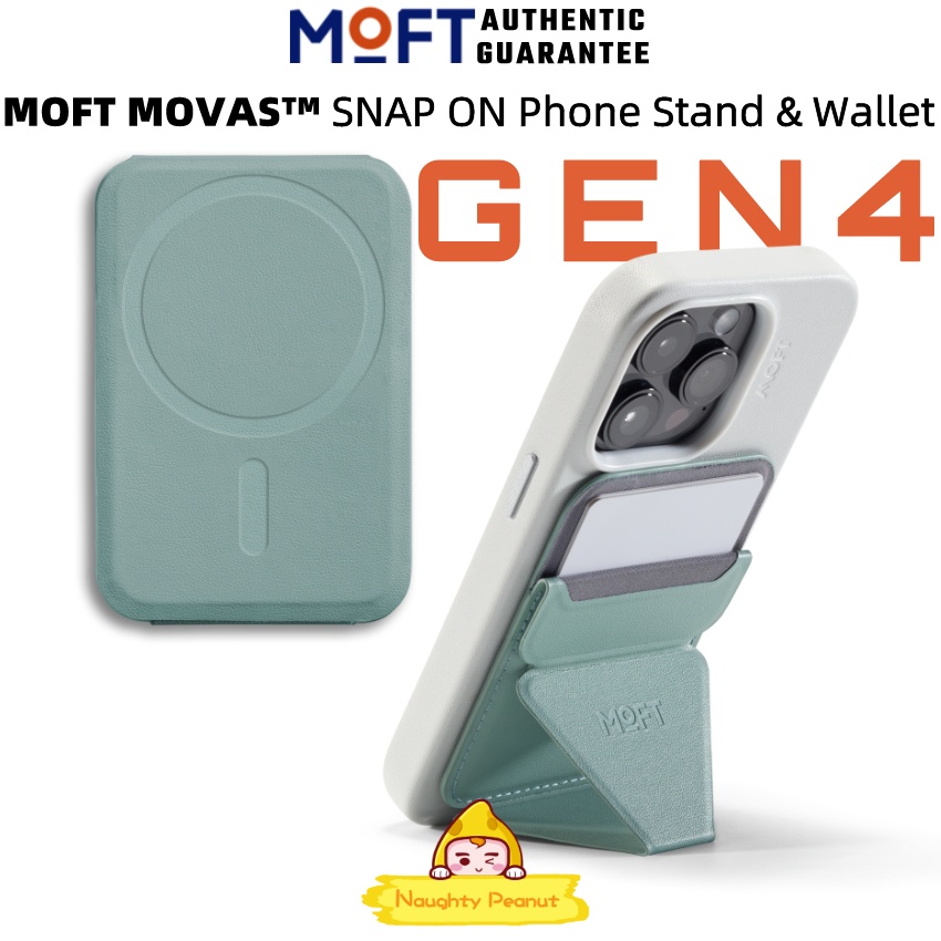 MOFT Snap on Phone Stand กระเป๋าสตางค์ MOVAS™,ตาข่ายเสริมความแข็งแรง, ที่วางโทรศัพท์ พร้อมช่องเสียบการ์ด