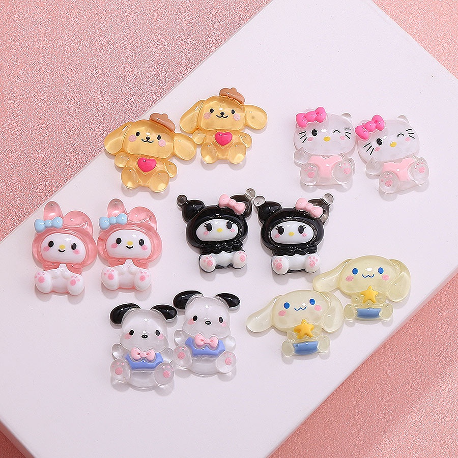 เรซิ่น diy กาวครีม เคสโทรศัพท์ พวงกุญแจ จี้การ์ตูนน่ารัก ซานริโอ้ ไอศกรีมใส กาวติดกิ๊บติดผม เรซิ่น พลาสติก เคสโทรศัพท์ เด็กผู้หญิง diy อุปกรณ์เสริม ขนาดเล็ก