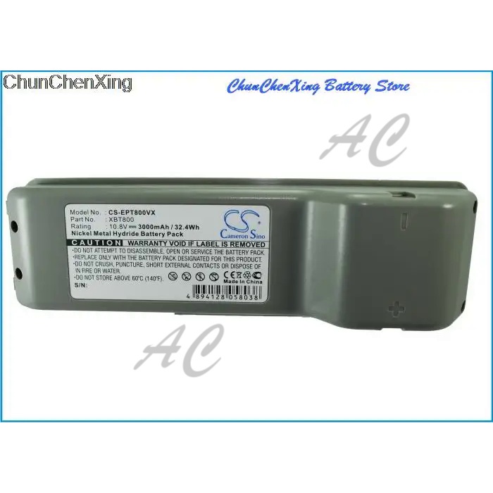 AC Cameron Sino 3000mAh Battery XBT800, XSB800CH for Euro Pro Shark SV800, Shark SV800C, Shark SV800