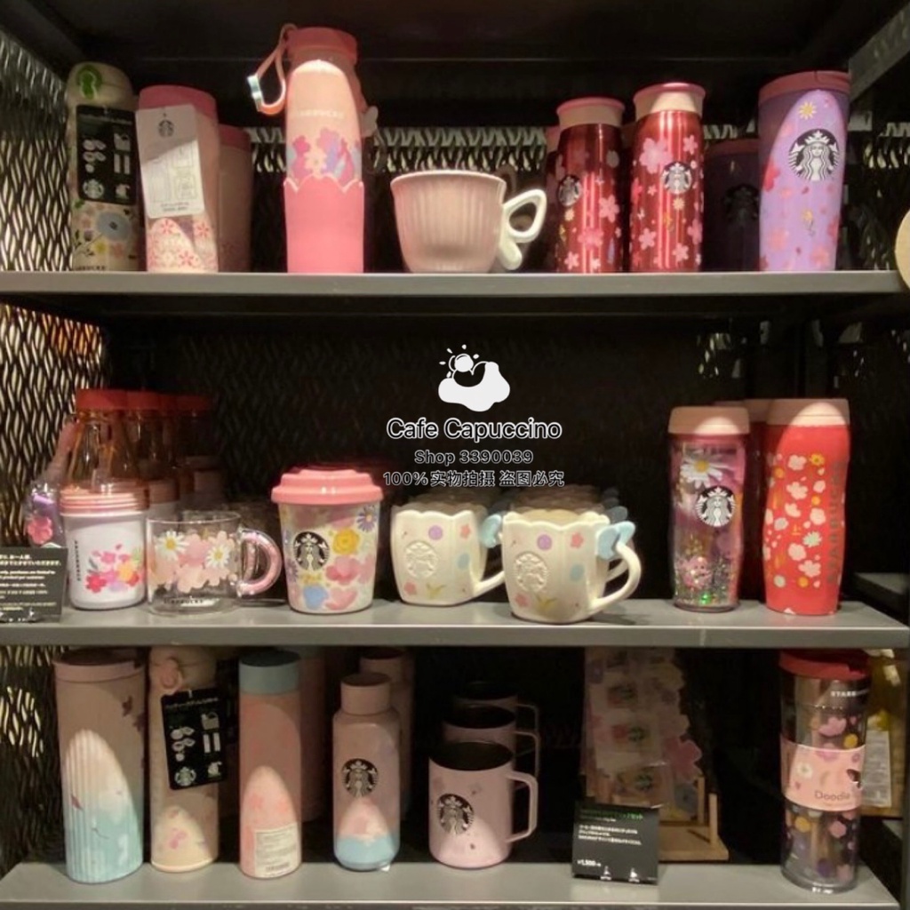 Starbucks แก้วกระติกน้ําร้อน ลายดอกซากุระ สไตล์ญี่ปุ่น 2021