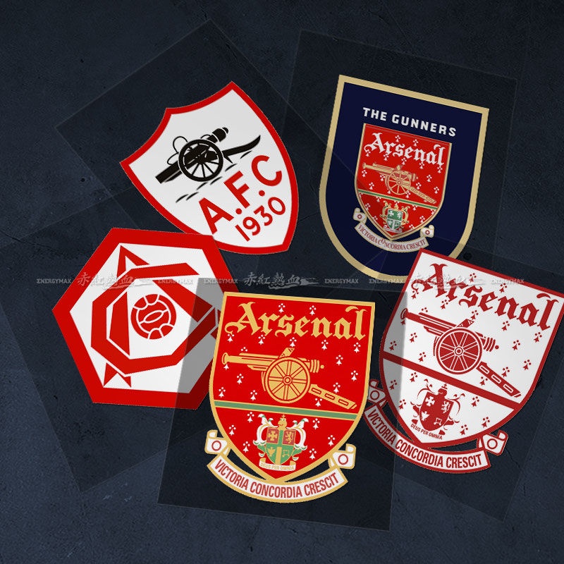 Premier League AZ Arsenal สติกเกอร์รถ Arsenal Gunners Retro ฟุตบอลทีม Club กันน้ํารอยขีดข่วน Decal การใช้ถังหน้าต่างตกแต่ง