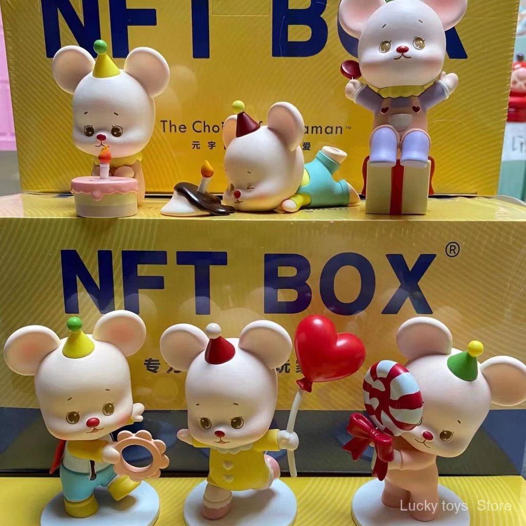 ของแท้ พร้อมส่ง ตุ๊กตาฟิกเกอร์ NFT BOX BOBO Mystery BOX DYR8
