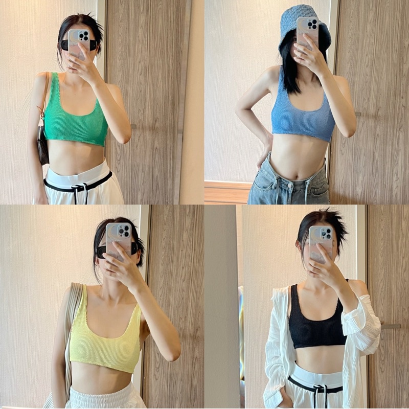 Gina croptop เสื้อกล้ามครอป บรีทบรา ใส่สบาย [G10]