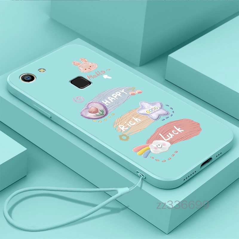 เคสโทรศัพท์มือถือ ซิลิโคน ขอบตรง สีพื้น สําหรับ VIVO V7 VIVO V7 plus VIVO V11i VIVO V11 VIVO V11 pro Happy New 2024