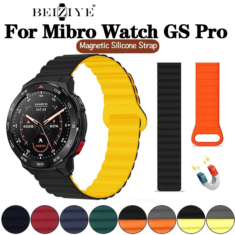สายนาฬิกาข้อมือซิลิโคน แม่เหล็ก แบบเปลี่ยน สําหรับ Mibro Watch GS Pro Xiaomi Mibro Watch GS Pro