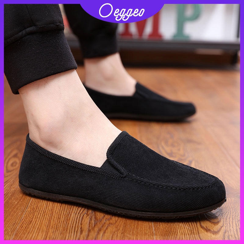 Oeggeo shop รองเท้าผ้าใบลําลอง สีพื้น สําหรับผู้ชาย