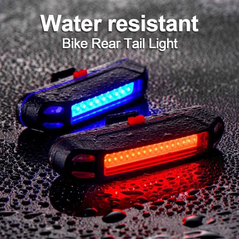 ไฟท้ายจักรยาน LED กันน้ํา เตือนความปลอดภัย ชาร์จ USB อุปกรณ์เสริมจักรยาน