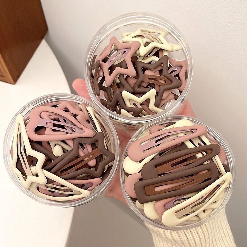 (บรรจุกล่อง) เกาหลี สีกาแฟ ดาว ชุดกิ๊บติดผม ผู้หญิง หน้าม้า Bb คลิปน่ารัก เด็กผู้หญิง กิ๊บติดผม เด็ก กิ๊บติดผม