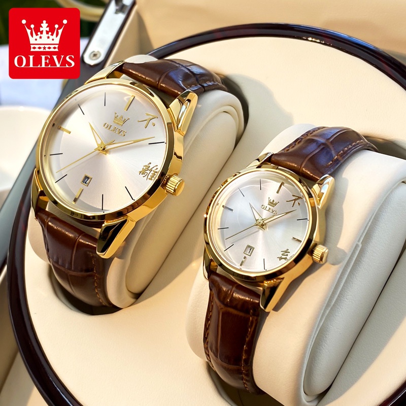 การรับรองจากผู้มีชื่อเสียง นาฬิกาแบรนด์ Oris นาฬิกาควอทซ์ของผู้หญิง ของขวัญวันวาเลนไทน์ นาฬิกาคู่กั