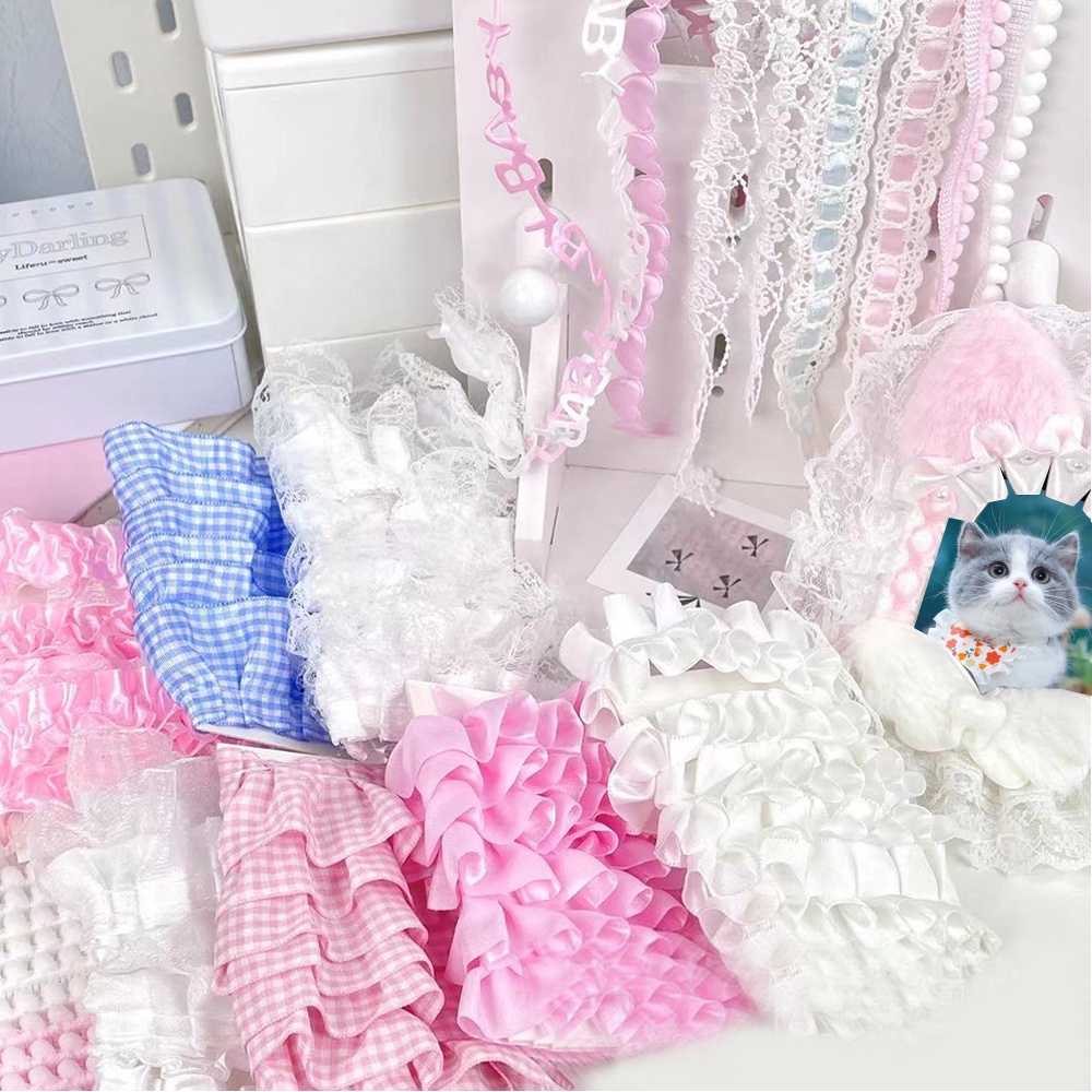 ชุดการ์ดลูกไม้ ลายสก๊อตน่ารัก แฮนด์เมด DIY อุปกรณ์เสริม สําหรับตกแต่งงานอดิเรก