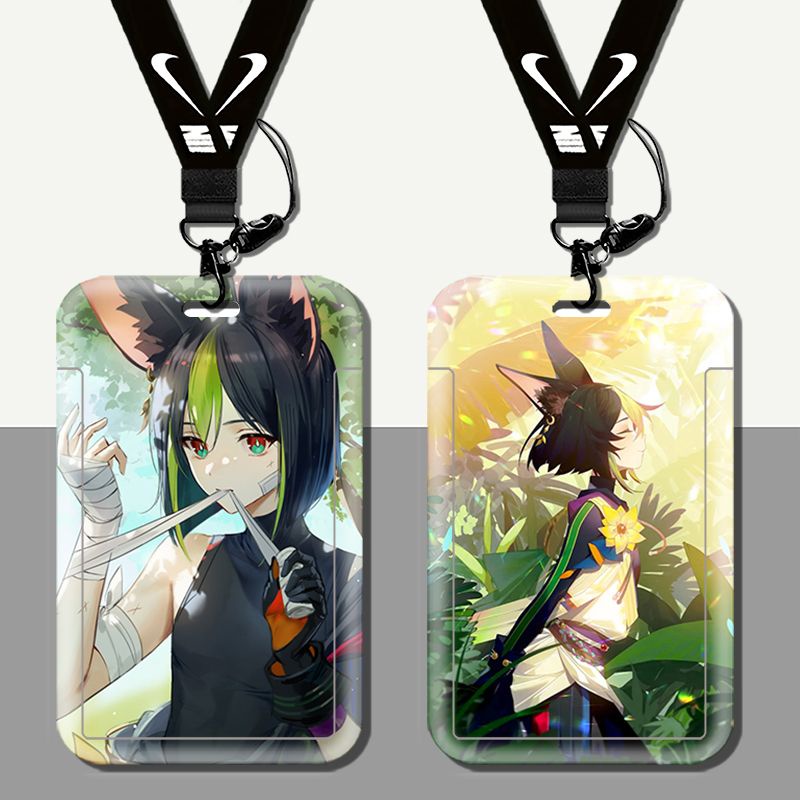 Genshin Impact Tighnari Custom Student ID Work ID Card Holder Campus ID Card Hard Cover Back ID Ring
