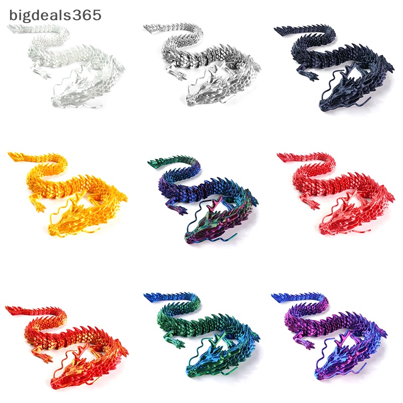 [bigdeals365] โมเดลปลามังกรจีน 3D ยืดหยุ่น สําหรับตกแต่งบ้าน ออฟฟิศ พร้อมส่ง