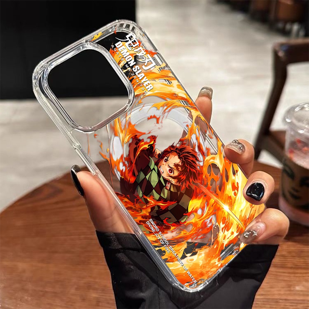 เคสโทรศัพท์มือถือ แม่เหล็ก กันกระแทก ลายการ์ตูนนารูโตะ Demon Slayer drew Bape One Piece Uzumaki Spider-Man Melody สําหรับ iphone 15 14 11 13 12 X XS Pro Max xr Mini xr 7 8 6 plus