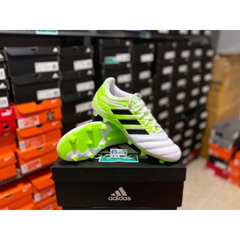 Adidas Copa 20.3 FG รองเท้าฟุตบอลสีขาวสีเขียว G28553 Original BNIB