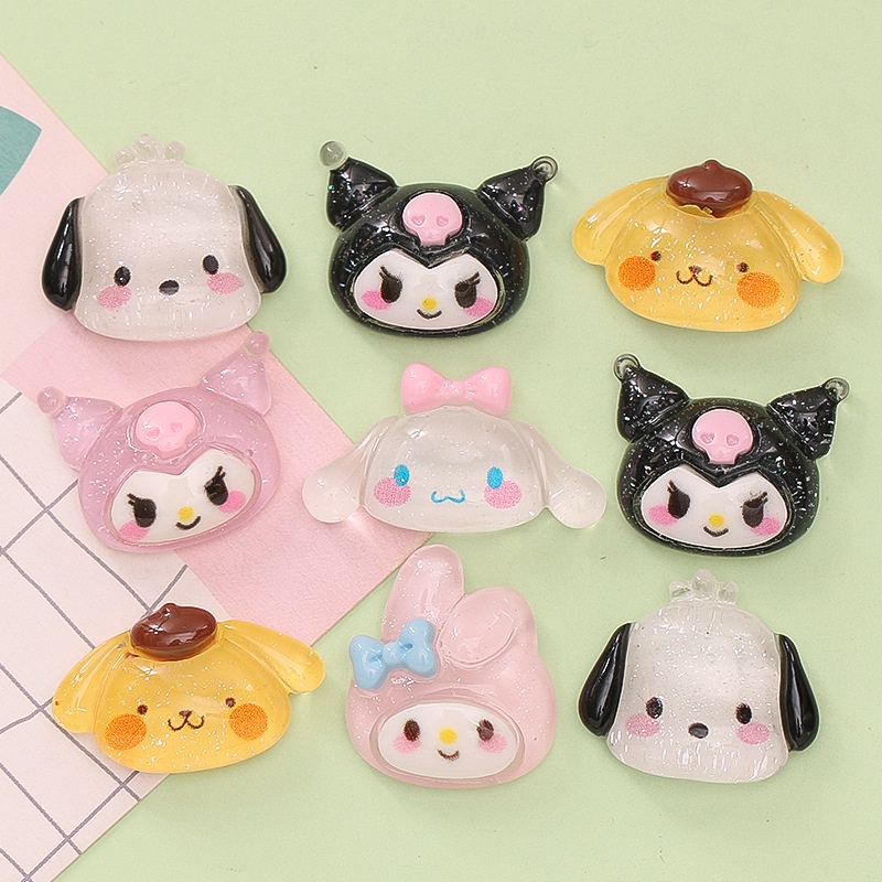 【5pcs/bag】เรซิ่น diy แผ่นกาวเรซิ่น รูปการ์ตูนลูกสุนัข ไอศกรีมน่ารัก แต่งกลิตเตอร์ สําหรับทําเครื่องประดับ พวงกุญแจ เคสโทรศัพท์ ติดรองเท้า diy