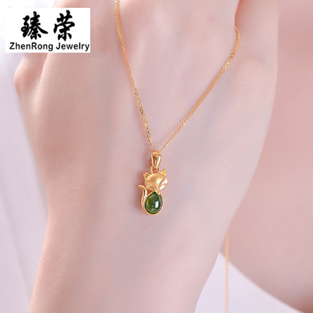 เวียดนามทรายทองจี้ Chrysomeparee หญิงทองฝังหยก Fox สร้อยคอ Wechat Tik Tok Kuaishou เรือชิ้นเดียว