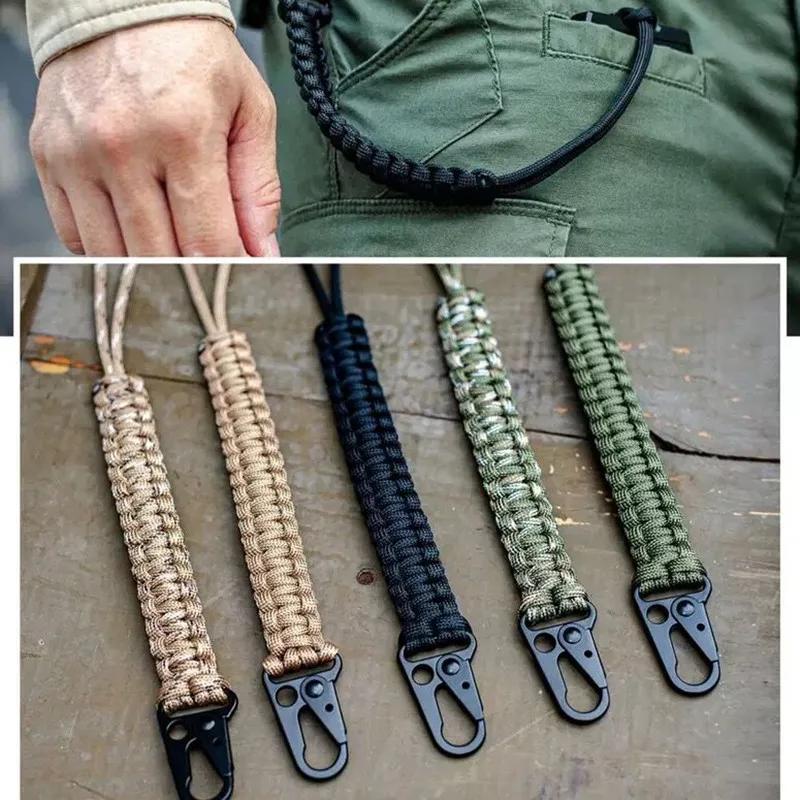 Anti-lost ร ่ มเชือกพวงกุญแจมัลติฟังก ์ ชั ่ กลางแจ ้ งปีนเขา Camping ฉุกเฉิน Survival Key เครื ่ องมือที ่ ไม ่ ซ ้ ํากันเอว