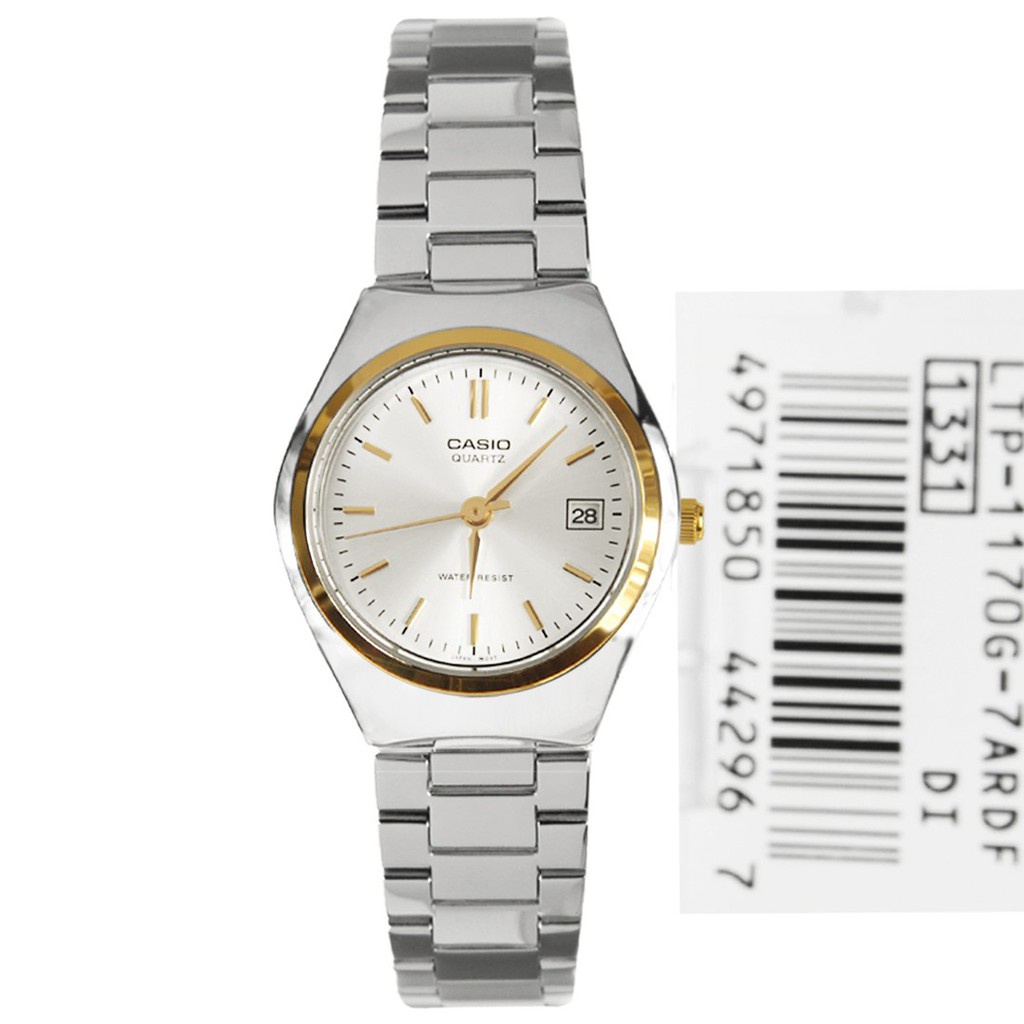 [Time Cruze] Casio LTP-1170 Enticer Women Silver Gold Watch LTP-1170G-7A LTP1170G-7A