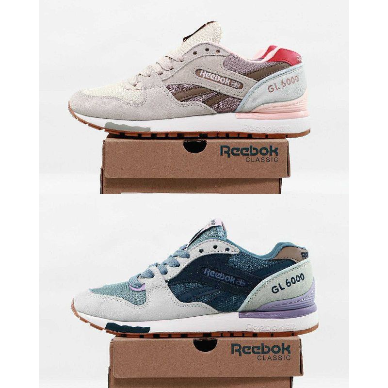 Reebok GL 6000 Baby Pink Violet Purple รองเท้ากีฬาผู้หญิง แท้ 100% แฟชั่น