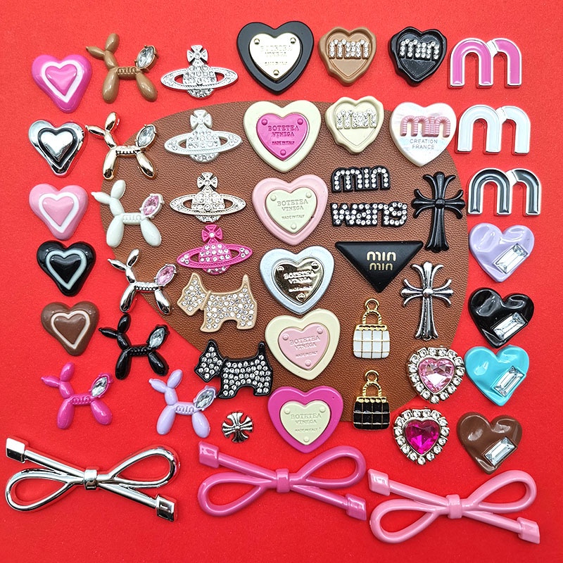 5pcs แผ่นเรซิ่น รูปหัวใจ จุด ประดับเพชร ขนาดเล็ก อุปกรณ์เสริม สําหรับตกแต่งผม กิ๊บติดผม เคสโทรศัพท์ รองเท้า diy