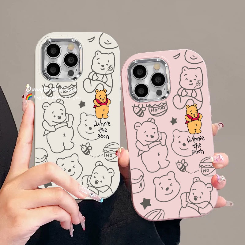 Ready Stock OPPO A18 A38 A17 A16 A15 A58 A57 A54 A78 A76 A94 A93 4G A53 A52 2020 Cartoon Bear Macaron Color Phone Case Silicone Drop Protection Case