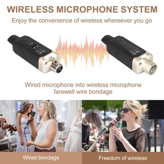 ระบบไมโครโฟนไร้สาย UHF XLR สําหรับไมโครโฟนไดนามิก เครื่องผสมเสียง ระบบ PA