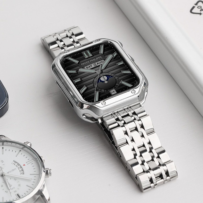 สายนาฬิกาข้อมือ สเตนเลส TPU และเคส สําหรับ Apple Watch 9 8 7 6 SE 5 4 3 2 1 ขนาด 42 44 45 38 40 41 มม.